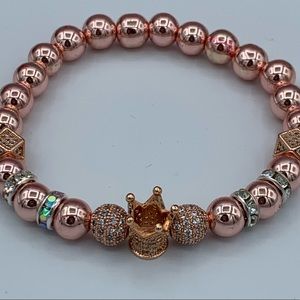 Beaded semi-precious bracelet.